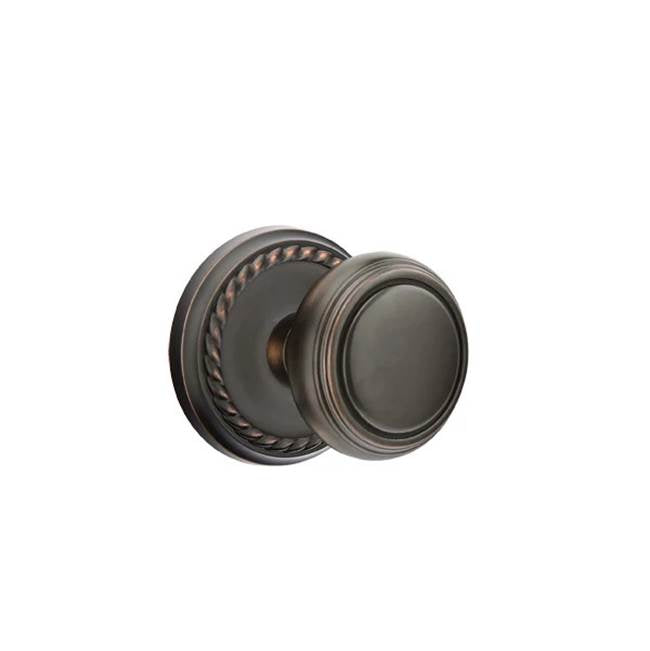 Emtek - Passage, Rope Rosette, Norwich Knob, US10B - Oil Rubbed Bronze