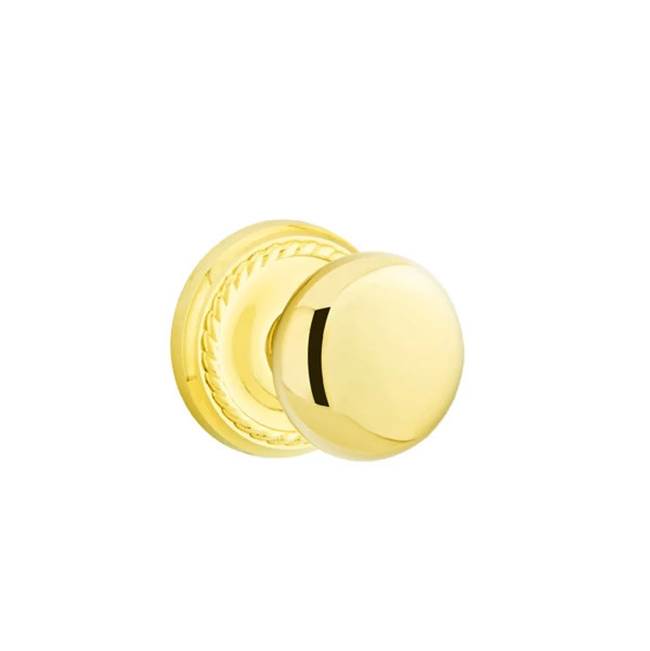 Emtek - Dummy, Rope Rosette, Providence Knob, US3NL - Unlacquered Brass