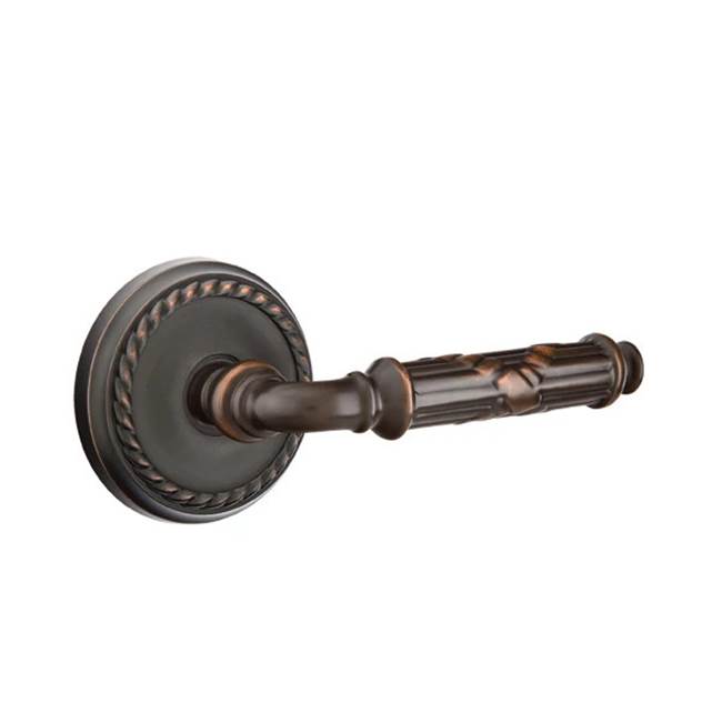 Emtek - Passage, Rope Rosette, Ribbon and Reed Lever, LH, US10B - Oil Rubbed Bronze