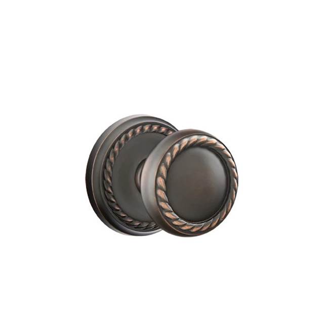 Emtek - Passage, Rope Rosette, Rope Knob, US10B - Oil Rubbed Bronze