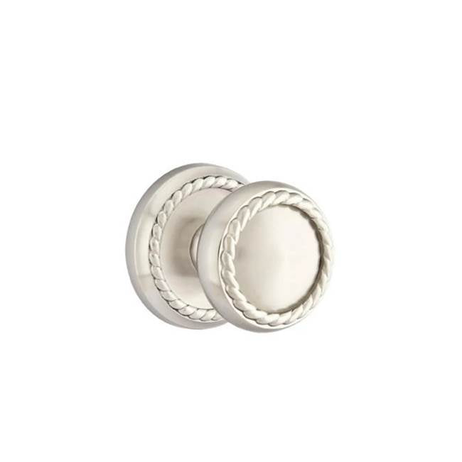Emtek - Passage, Rope Rosette, Rope Knob, US15 - Satin Nickel