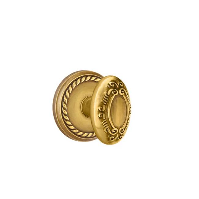 Emtek - Passage, Rope Rosette, Victoria Knob, US7 - French Antique
