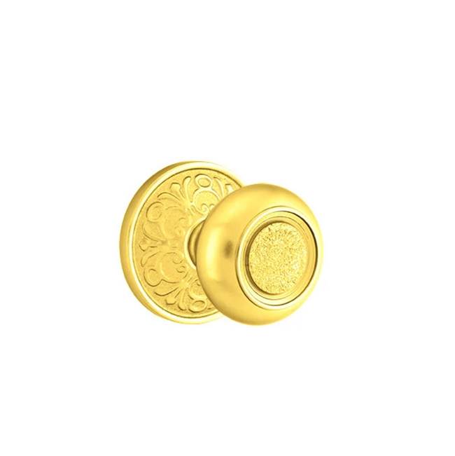 Emtek - Privacy, Lancaster Rosette, Belmont Knob, US3 Lifetime - Polished Brass