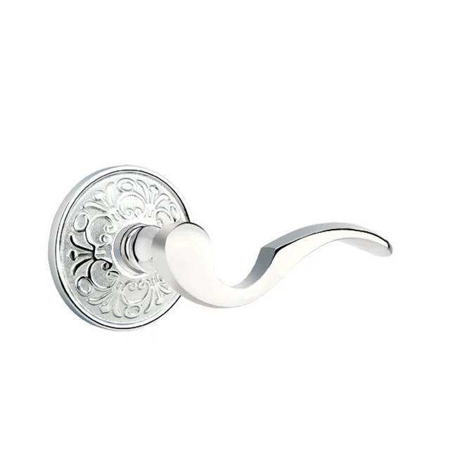 Emtek - Passage, Lancaster Rosette, Cortina Lever, LH, US26 - Polished Chrome