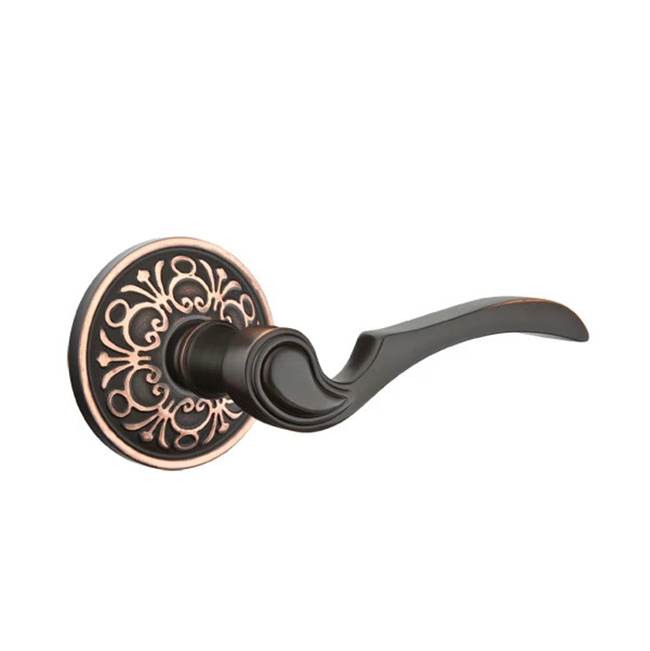 Emtek - Privacy, Lancaster Rosette, Coventry Lever, LH, US10B - Oil Rubbed Bronze