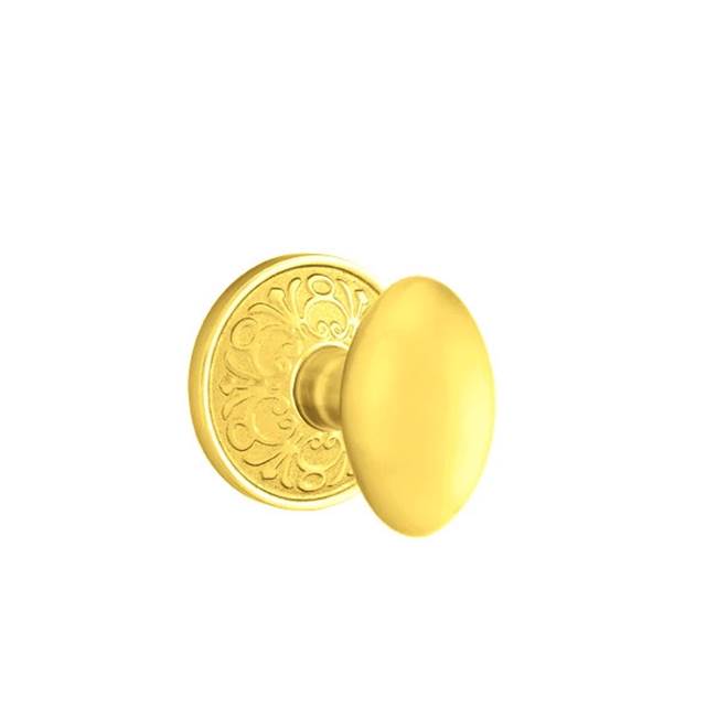 Emtek - Privacy, Lancaster Rosette, Egg Knob, US3 Lifetime - Polished Brass