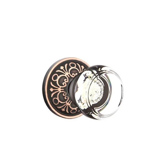 Emtek - Privacy, Lancaster Rosette, Georgetown Crystal Knob, US10B - Oil Rubbed Bronze