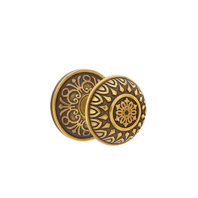 Emtek - Concealed, Privacy, Lancaster Rosette, Lancaster Knob, US7 - French Antique