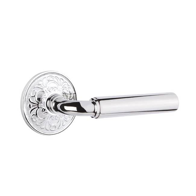 Emtek - Passage, Lancaster Rosette, Manning Lever, LH, US26 - Polished Chrome