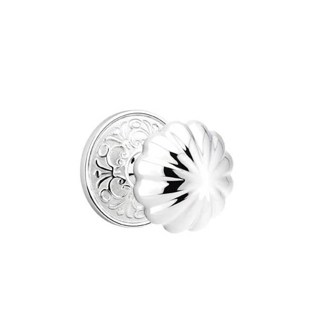 Emtek - Passage, Lancaster Rosette, Melon Knob, US26 - Polished Chrome