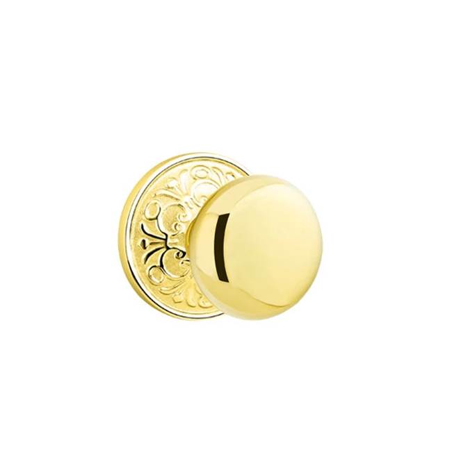 Emtek - Dummy, Lancaster Rosette, Providence Knob, US3NL - Unlacquered Brass