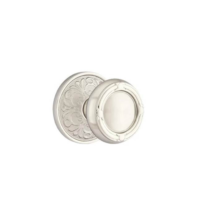 Emtek - Passage, Lancaster Rosette, Ribbon and Reed Knob, US15 - Satin Nickel