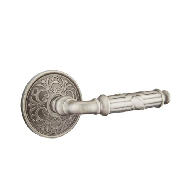 Emtek - Dummy, Lancaster Rosette, Ribbon and Reed Lever, US15A - Pewter