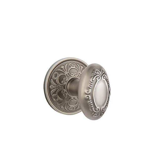 Emtek - Privacy, Lancaster Rosette, Victoria Knob, US15A - Pewter