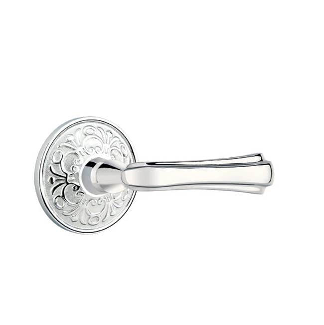 Emtek - Privacy, Lancaster Rosette, Wembley Lever, LH, US26 - Polished Chrome