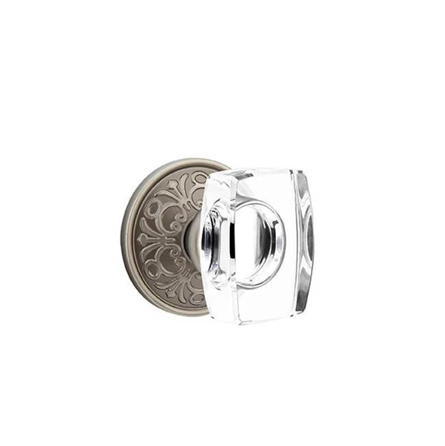Emtek - Passage, Lancaster Rosette, Windsor Crystal Knob, US15A - Pewter