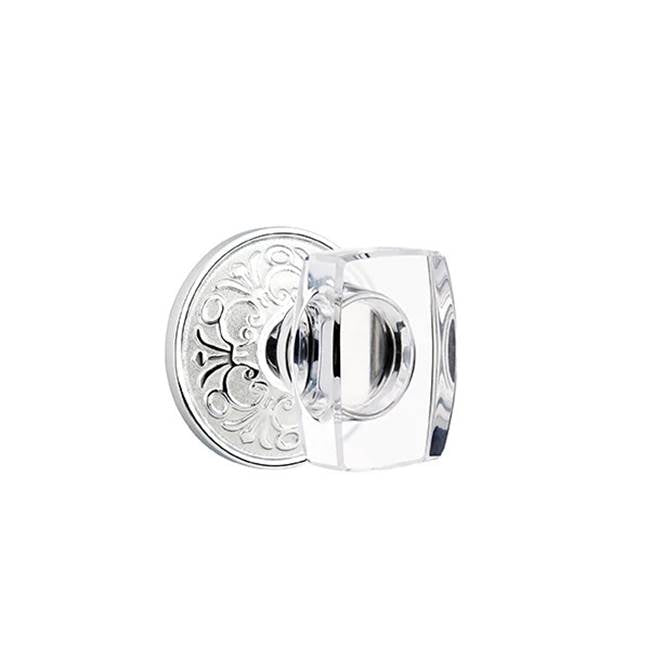 Emtek - Passage, Lancaster Rosette, Windsor Crystal Knob, US26 - Polished Chrome