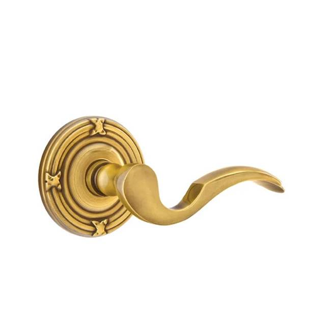 Emtek - Concealed, Passage, Ribbon and Reed Rosette, Cortina Lever, US7 - French Antique