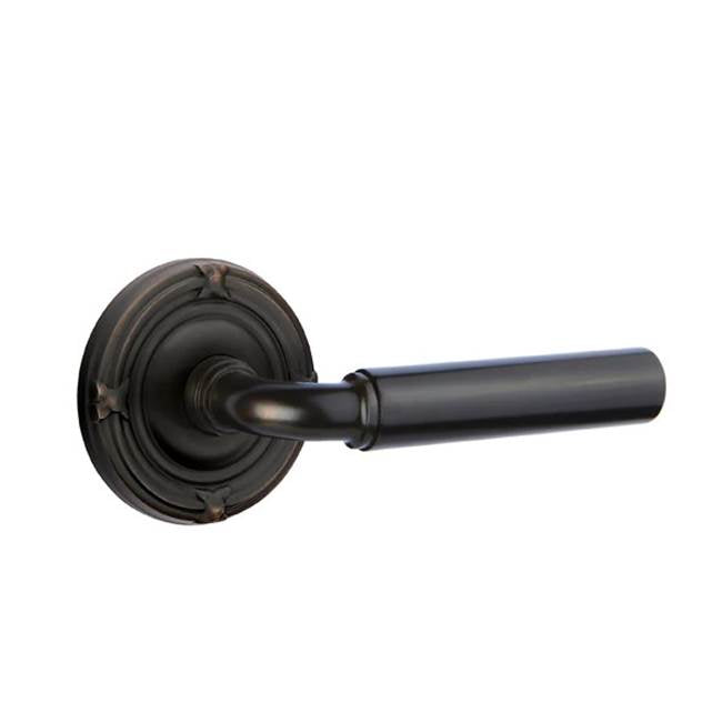 Emtek - Concealed, Privacy, Ribbon and Reed Rosette, Manning Lever, US10B - Oil Rubbed Bronze