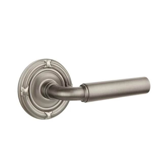 Emtek - Concealed, Privacy, Ribbon and Reed Rosette, Manning Lever, US15A - Pewter