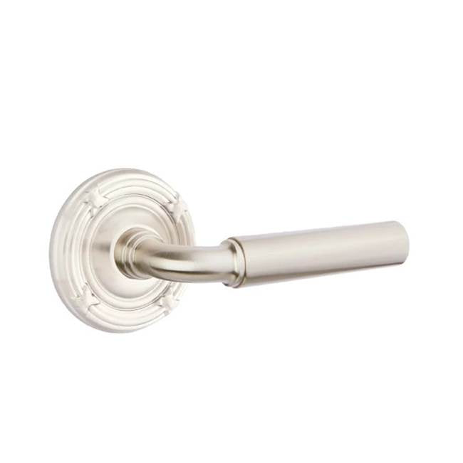 Emtek - Concealed, Privacy, Ribbon and Reed Rosette, Manning Lever, US15 - Satin Nickel