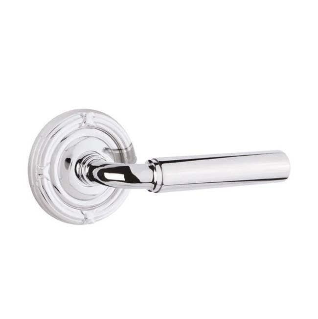 Emtek - Concealed, Privacy, Ribbon and Reed Rosette, Manning Lever, US26 - Polished Chrome