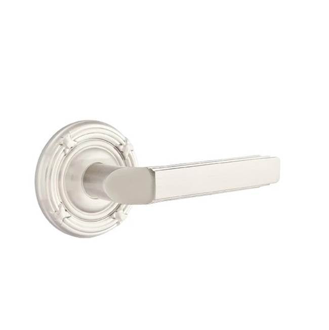 Emtek - Passage, Ribbon and Reed Rosette, Milano Lever, RH, US15 - Satin Nickel
