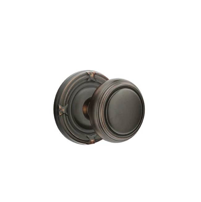 Emtek - Concealed, Passage, Ribbon and Reed Rosette, Norwich Knob, US10B - Oil Rubbed Bronze