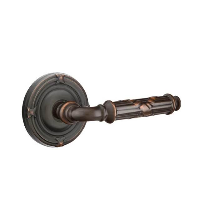 Emtek - Passage, Ribbon and Reed Rosette, Ribbon and Reed Lever, LH, US10B - Oil Rubbed Bronze