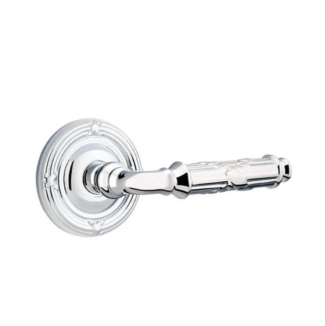 Emtek - Passage, Ribbon and Reed Rosette, Ribbon and Reed Lever, LH, US26 - Polished Chrome
