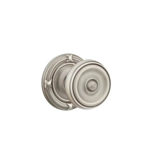 Emtek - Concealed, Privacy, Ribbon and Reed Rosette, Waverly Knob, US15A - Pewter