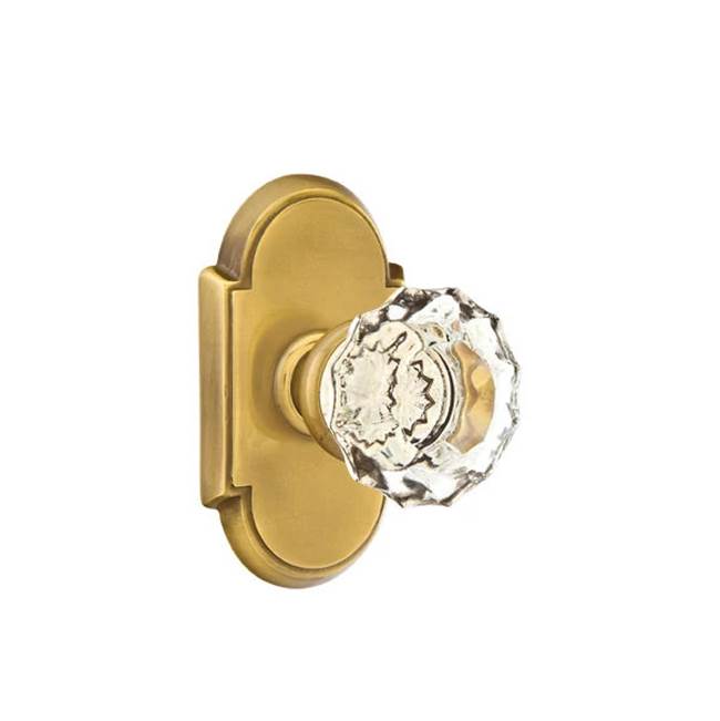 Emtek - Passage, No.8 Rosette, Astoria Crystal Knob, US7 - French Antique