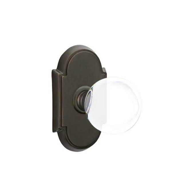 Emtek - Passage, No.8 Rosette, Bristol Crystal Knob, US10B - Oil Rubbed Bronze