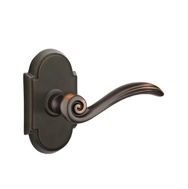 Emtek - Privacy, No.8 Rosette, Elan Lever, LH, US10B - Oil Rubbed Bronze