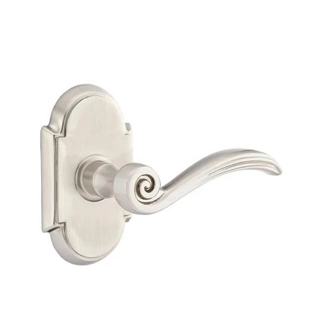 Emtek - Privacy, No.8 Rosette, Elan Lever, RH, US15 - Satin Nickel
