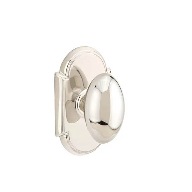 Emtek - Privacy, No.8 Rosette, Egg Knob, US14 - Polished Nickel