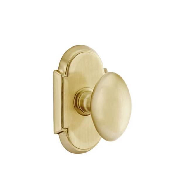 Emtek - Concealed, Passage, No.8 Rosette, Egg Knob, US4 - Satin Brass