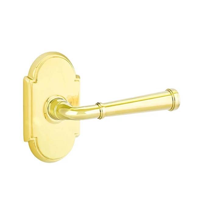Emtek - Concealed Fastener, Passage, No.8 Rosette, Merrimack Lever, US3NL - Unlacquered Brass