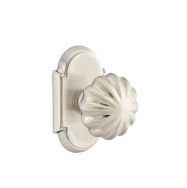 Emtek - Privacy, No.8 Rosette, Melon Knob, US15 - Satin Nickel