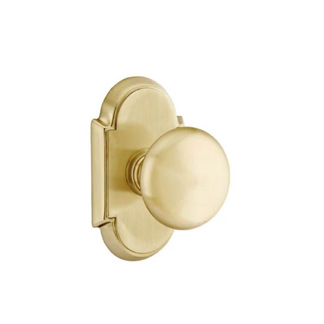 Emtek - Concealed, Passage, No.8 Rosette, Providence Knob, US4 - Satin Brass