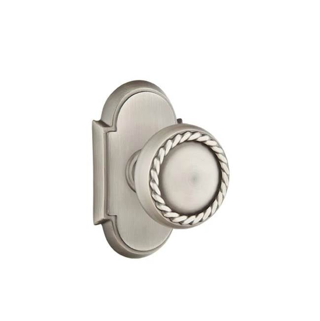 Emtek - Privacy, No.8 Rosette, Rope Knob, US15A - Pewter