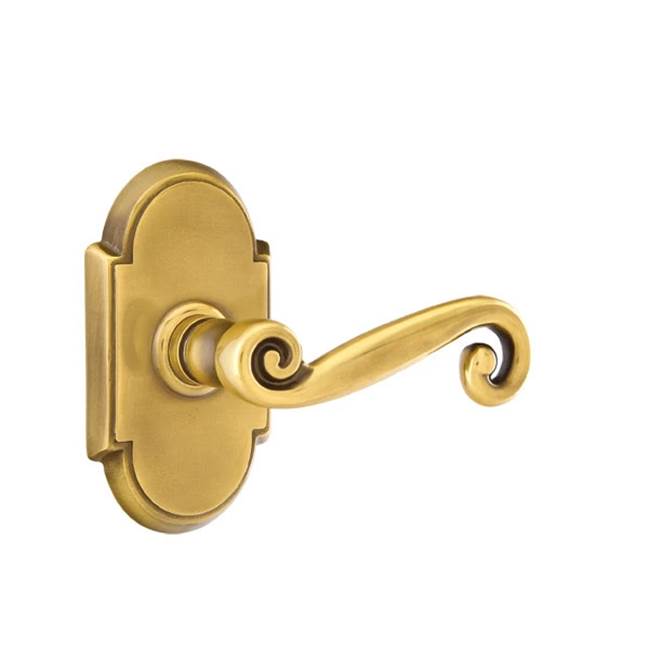 Emtek - Privacy, No.8 Rosette, Rustic Lever, RH, US7 - French Antique
