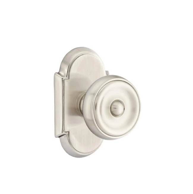 Emtek - Concealed, Privacy, No.8 Rosette, Waverly Knob, US15 - Satin Nickel