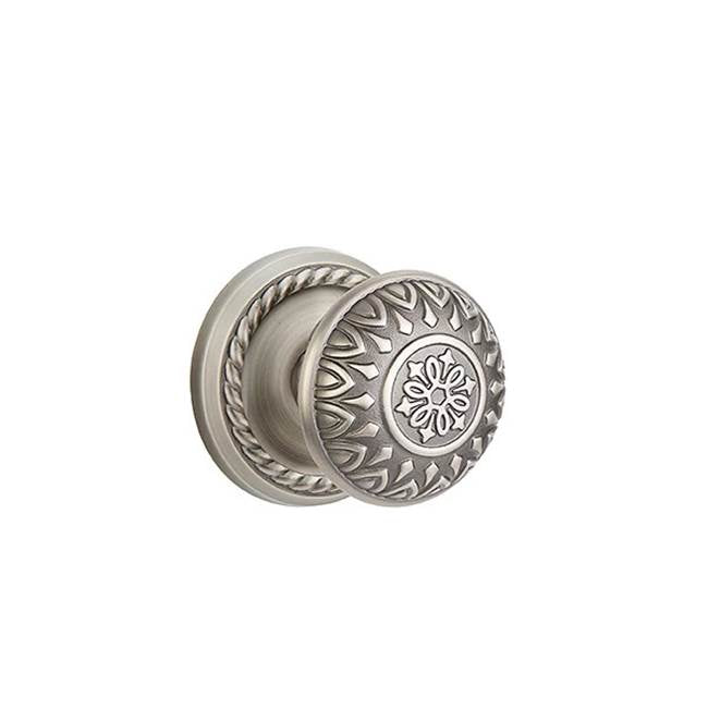 Emtek - Passage, Rope Rosette, Lancaster Knob, US15A - Pewter