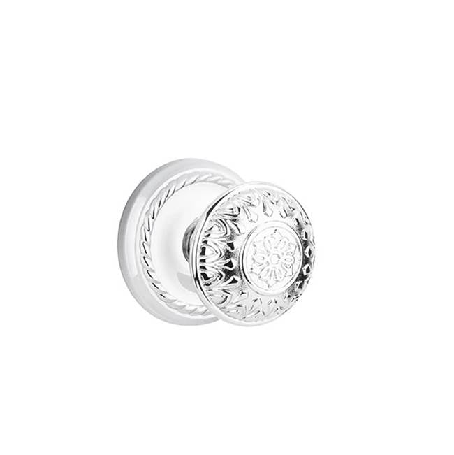 Emtek - Passage, Rope Rosette, Lancaster Knob, US26 - Polished Chrome