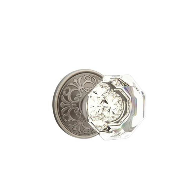 Emtek - Concealed, Passage, Lancaster Rosette, Old Town Clear Knob, US15A - Pewter