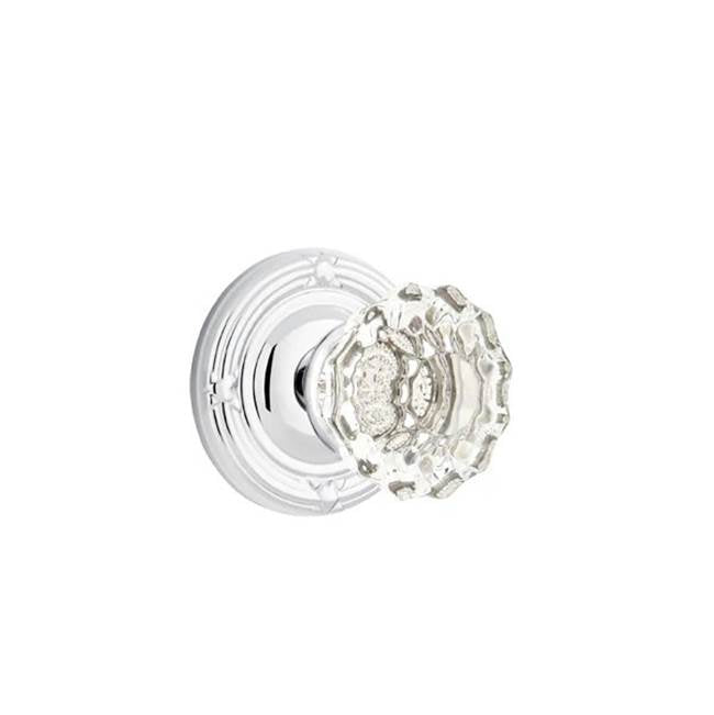Emtek - Passage, Ribbon and Reed Rosette, Astoria Crystal Knob, US26 - Polished Chrome