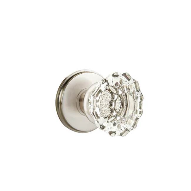 Emtek - Privacy, Watford Rosette, Astoria Crystal Knob, US15 - Satin Nickel