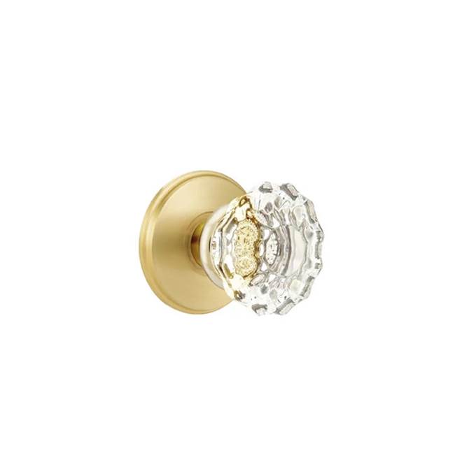 Emtek - Privacy, Watford Rosette, Astoria Crystal Knob, US4 - Satin Brass