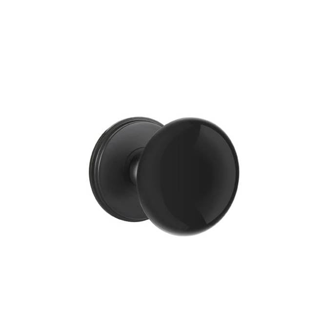 Emtek - Privacy, Watford Rosette, Ebony Porcelain Knob, US19 - Flat Black
